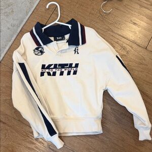 Kith Cream and Navy Polo Sweatshirt